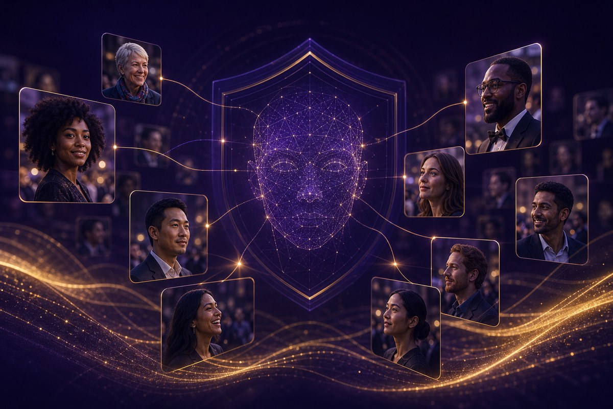 Privacy-conscious face search connecting event portraits